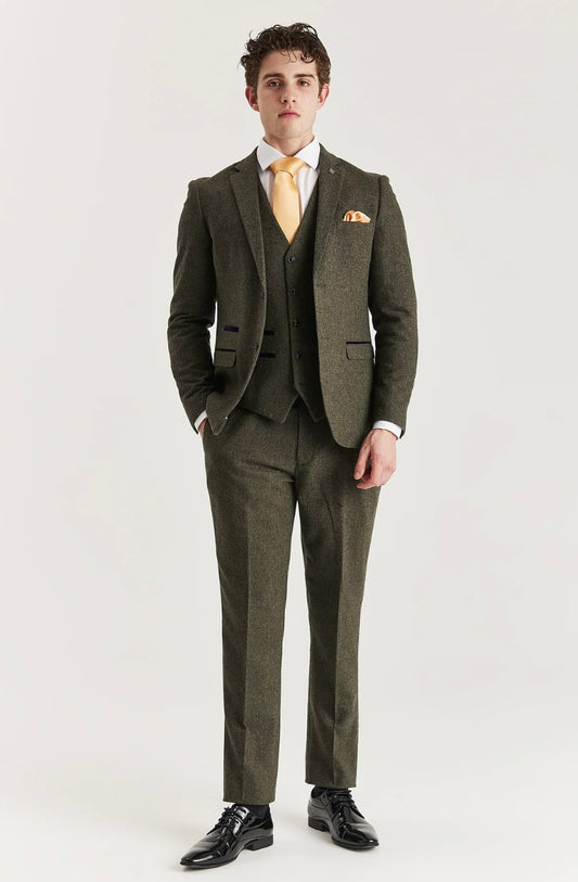 Oscar Green Tweed Three-Piece Suit