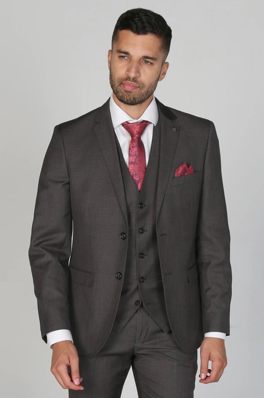 Charle's Charcoal Three-Piece Suit