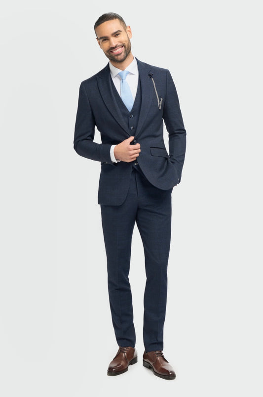 Caridi Navy Three-Piece Suit