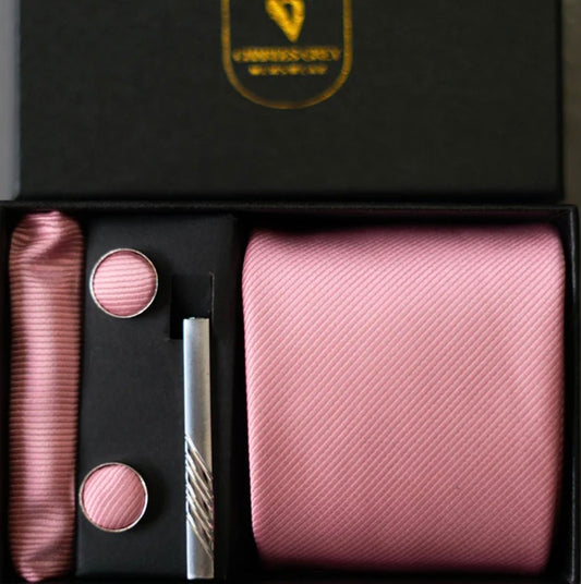 Charles Grey Mauve Tie Set