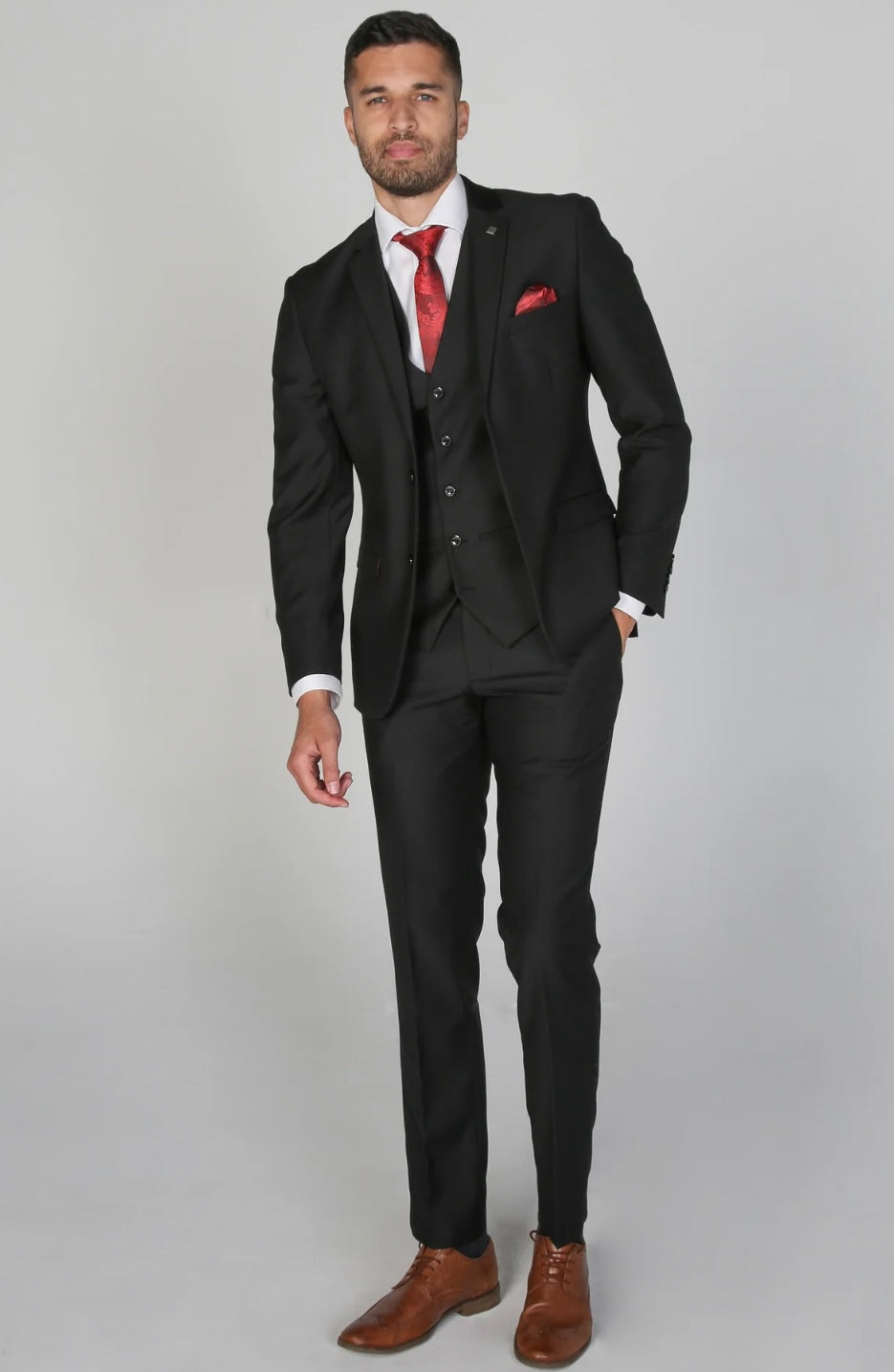Parker Black three-Piece Suit