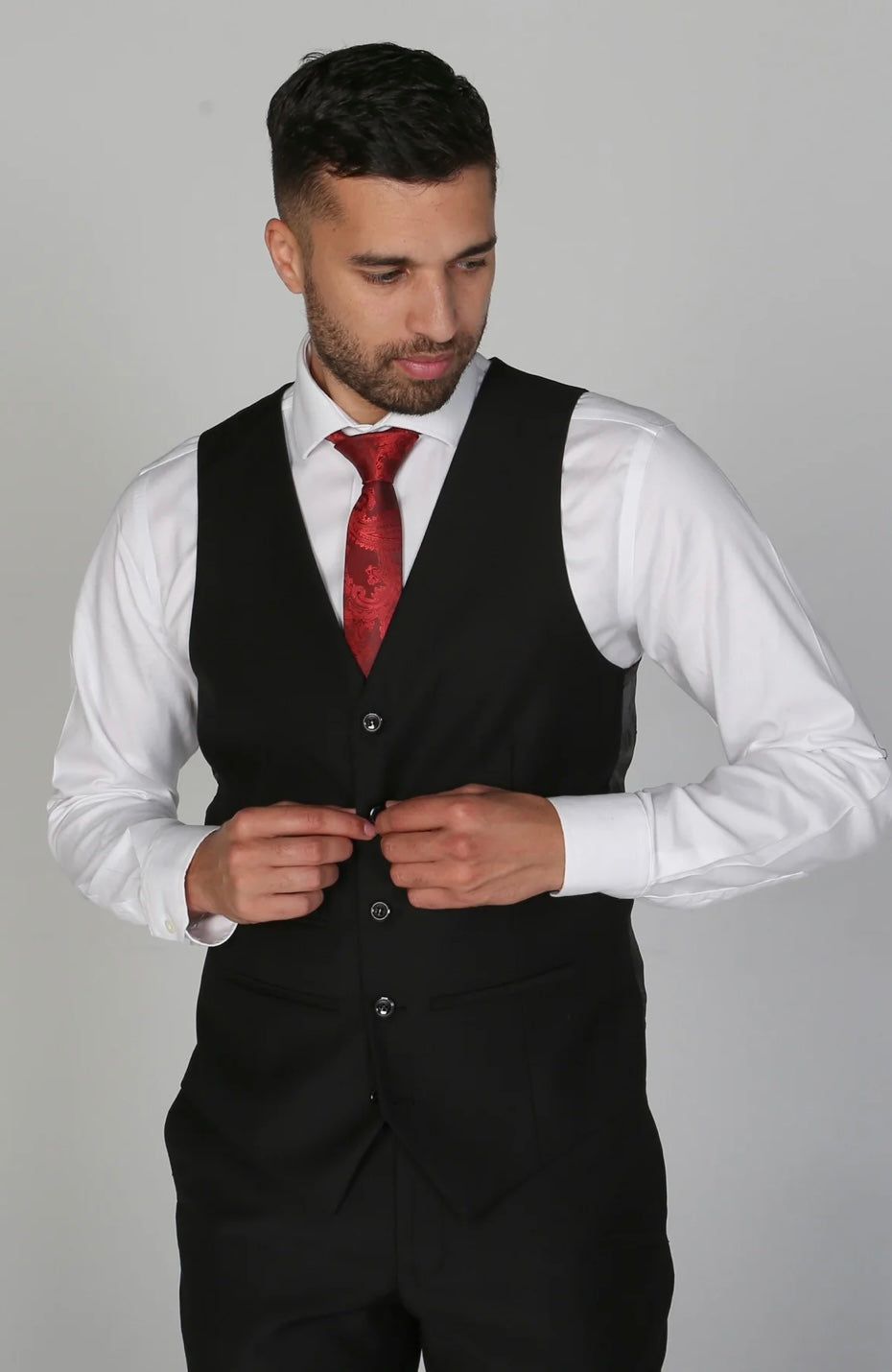 Parker Black three-Piece Suit