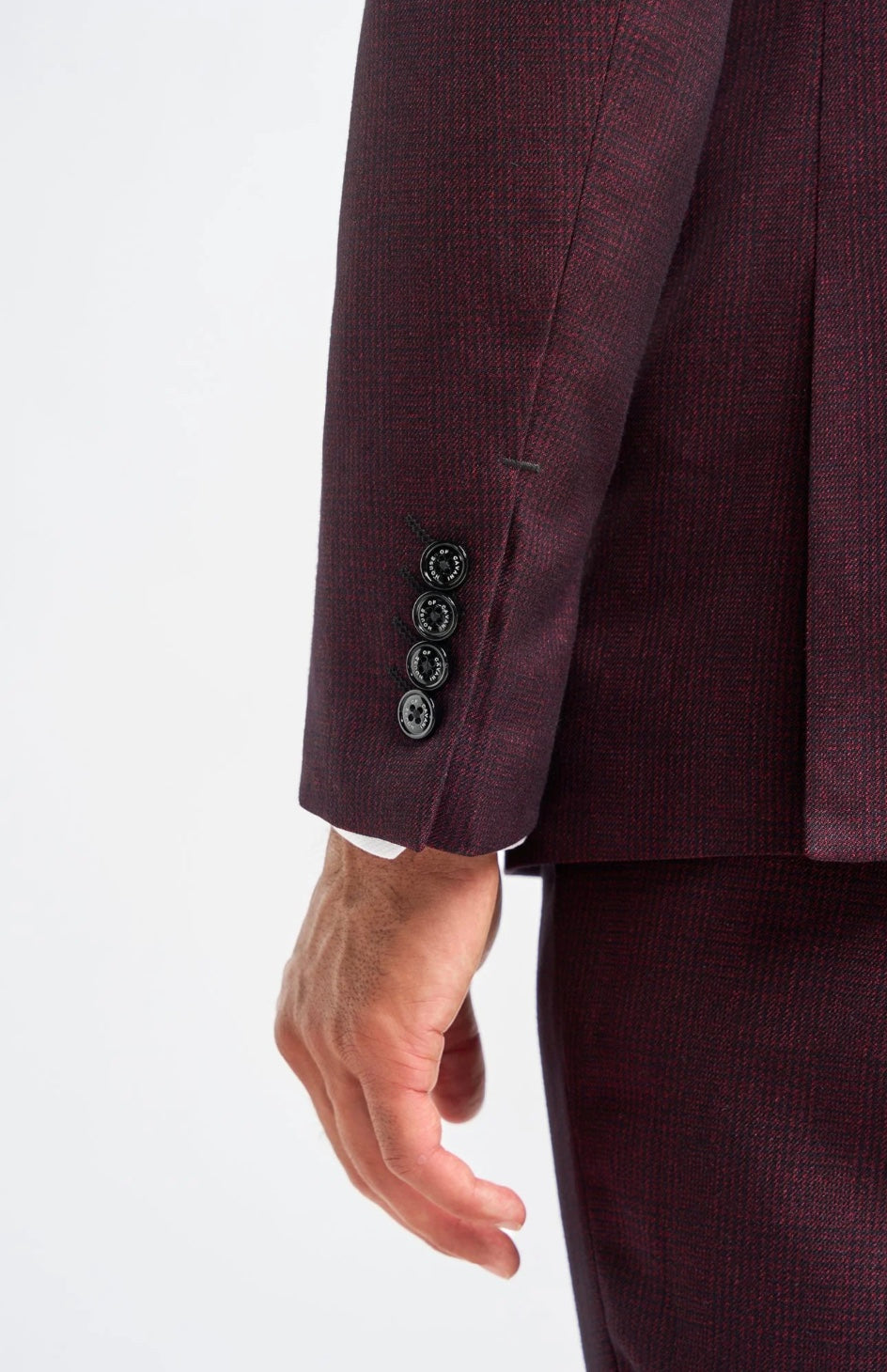 Caridi Wine Three-Piece Suit