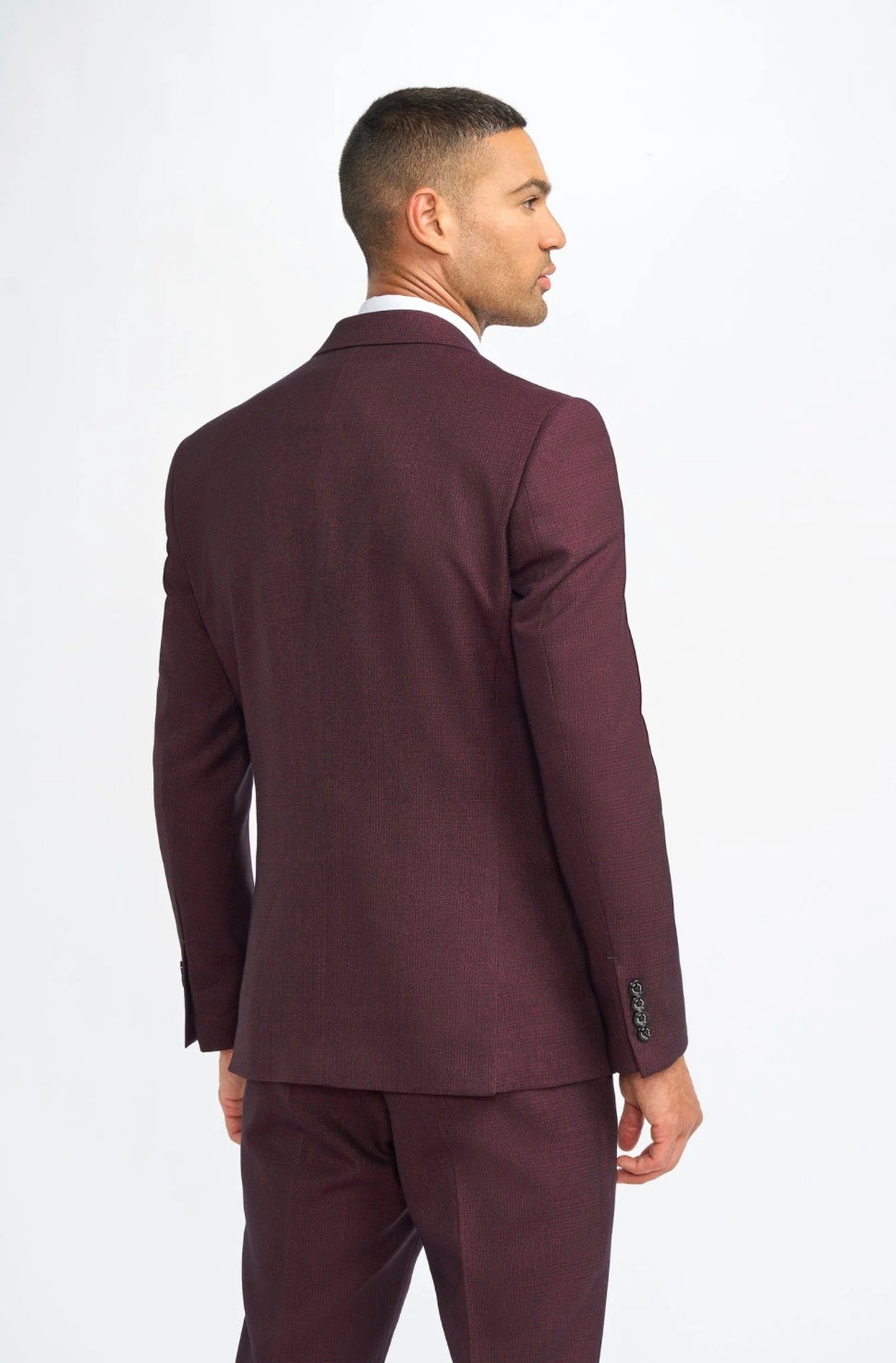 Caridi Wine Three-Piece Suit
