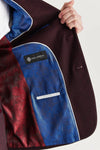 Regent Wine Check Three Piece Suit