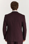 Regent Wine Check Three Piece Suit
