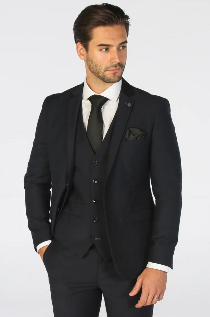 Parker Navy Three Piece Suit