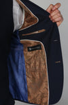Mayfair Navy Textured Three Piece Suit