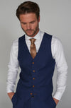 Mayfair Blue textured Three-Piece Suit