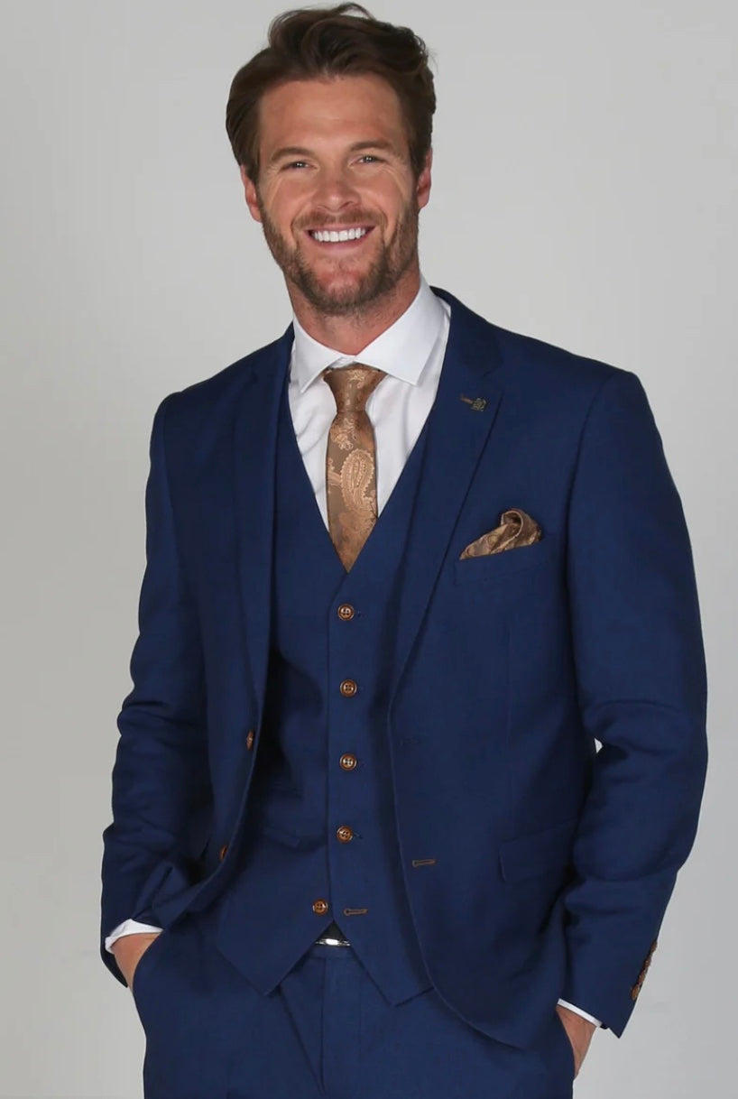Mayfair Blue textured Three-Piece Suit