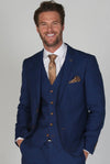 Mayfair Blue textured Three-Piece Suit